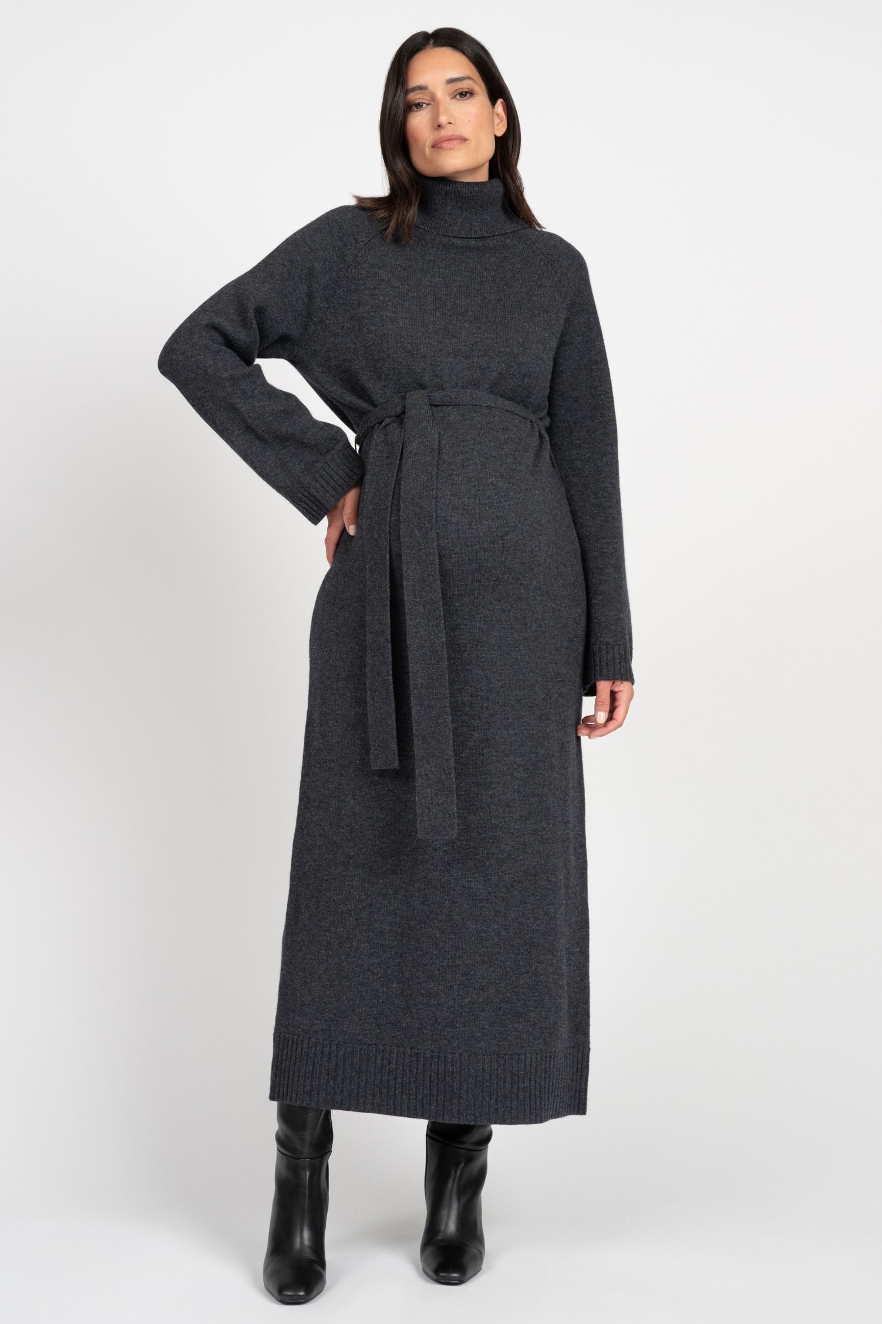 Seraphine Umstandskleid Seraphine Umstands-Strickkleid aus Merinowolle (1-tlg)