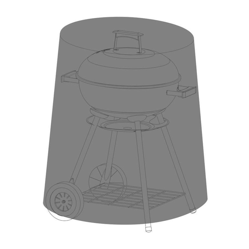 Haushalt International Grillabdeckhaube, Schutzhülle für runden Grill - Ø 50 cm - Höhe 80 cm