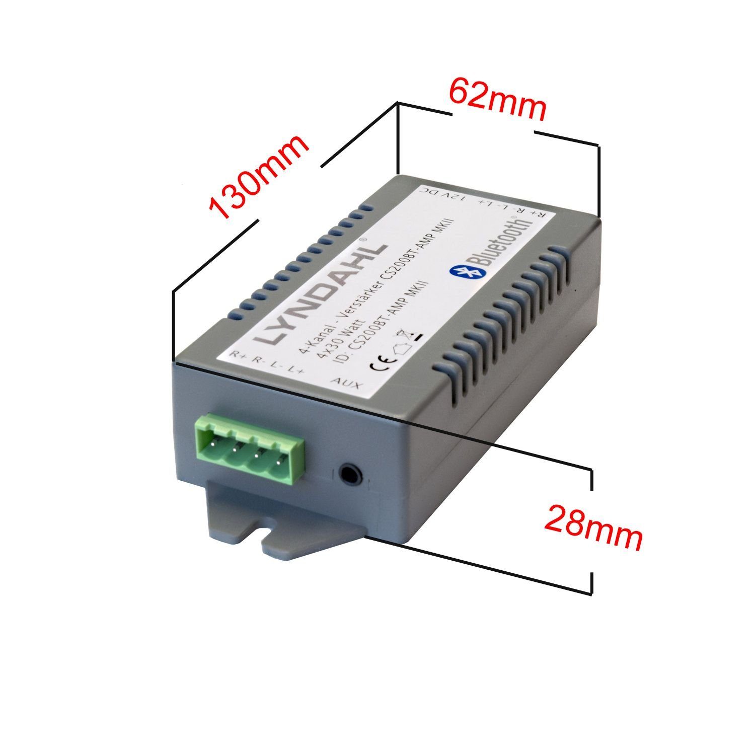 Lyndahl CS180IP-Kit inklusive 4-Kanal Bluetooth-Einbauverstärker Einbaulautsprecher 4 (120 W) – Bild 2 von 2
