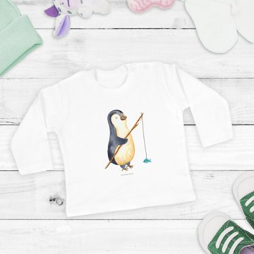 Mr. & Mrs. Panda Strampler Pinguin Angler - Weiß - Geschenk, Freundinnen, Langarm, Mädchen, Ange (1-tlg)