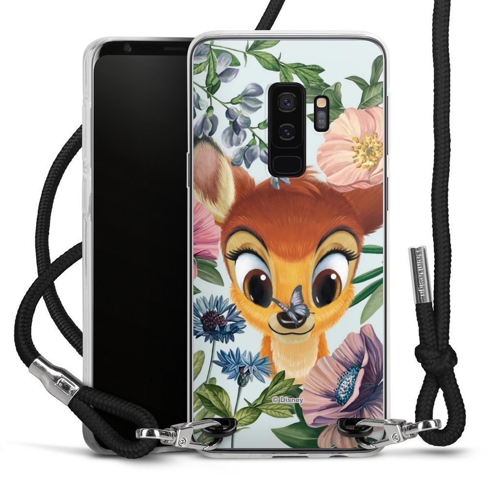 DeinDesign Handyhülle »Disney Blumen Bambi Bloomy Bambi«, Samsung Galaxy S9  Plus Handykette Hülle mit Band Case zum Umhängen
