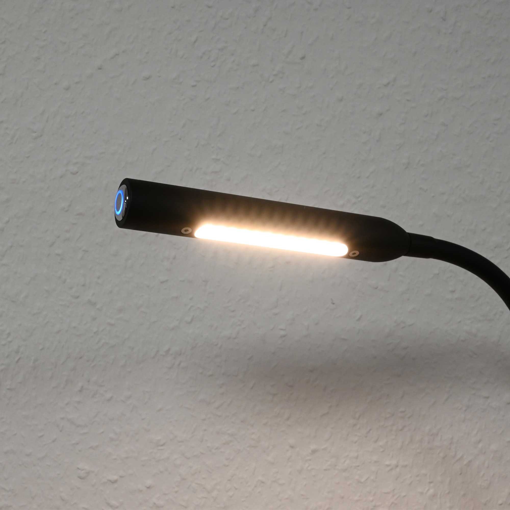 VBLED LED Wandleuchte fest - DIMMBAR - 3W LED-Leselampe 40cm LED integriert, 230V, warmweiß Schwanenhals 