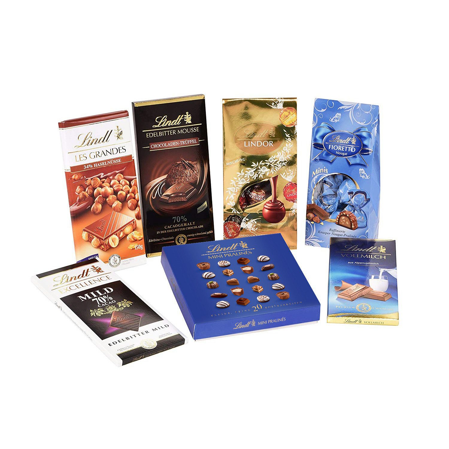 LINDT Schokolade LINDT Klassiker Set 852g Pralinés Lindor Fioretto Lindor