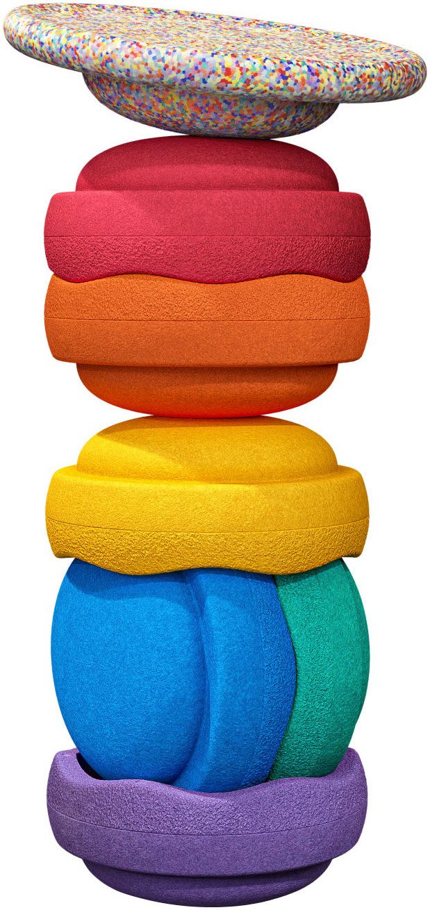 Stapelstein Balancetrainer Stapelstein® Rainbow Set classic, inklusive Balance Board