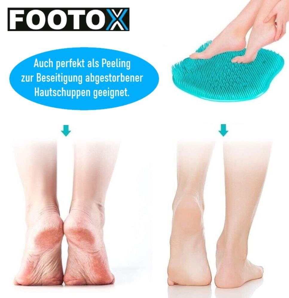 Duschmatte FOOTOX Fußpflege Massage Fußmassagegerät Silikon Reinigung Fuß Peeling MAVURA Fußreiniger Bürste, Fußbürste Fußwaschbürste