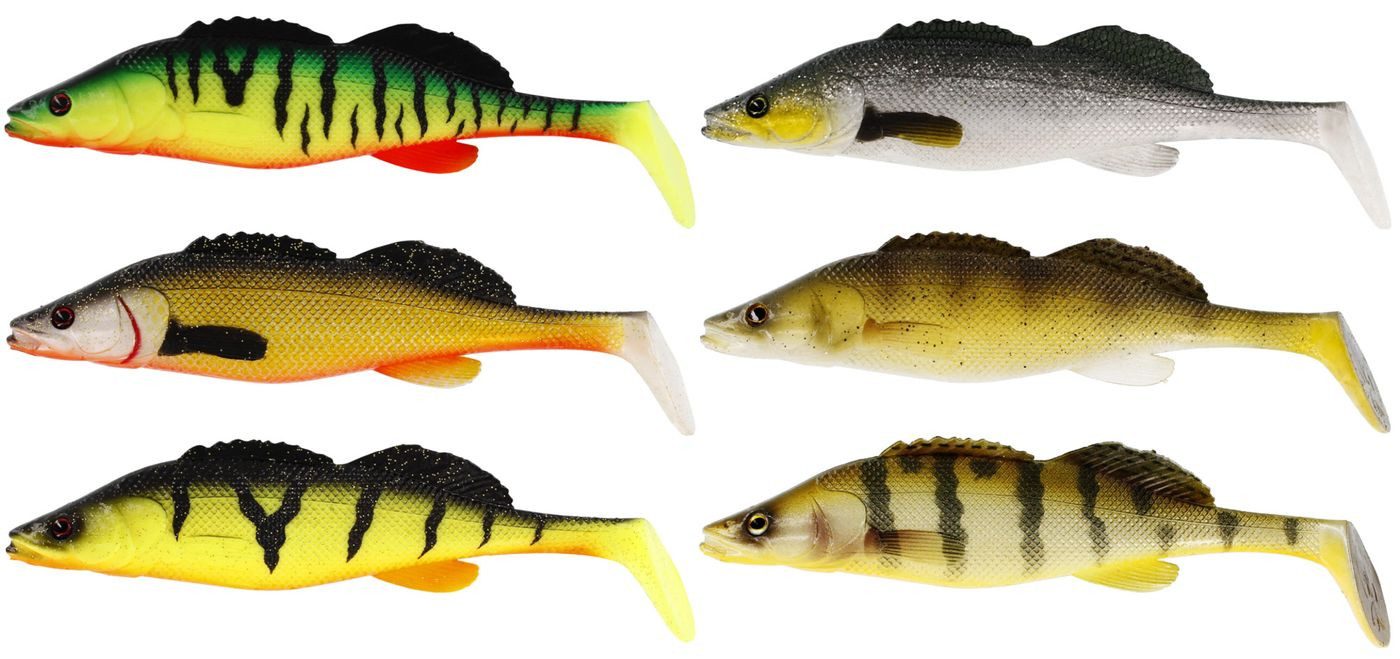 Kunstköder 6 Westin Zanderteez Shadtail 8,5cm 6g - Gummifisch Set