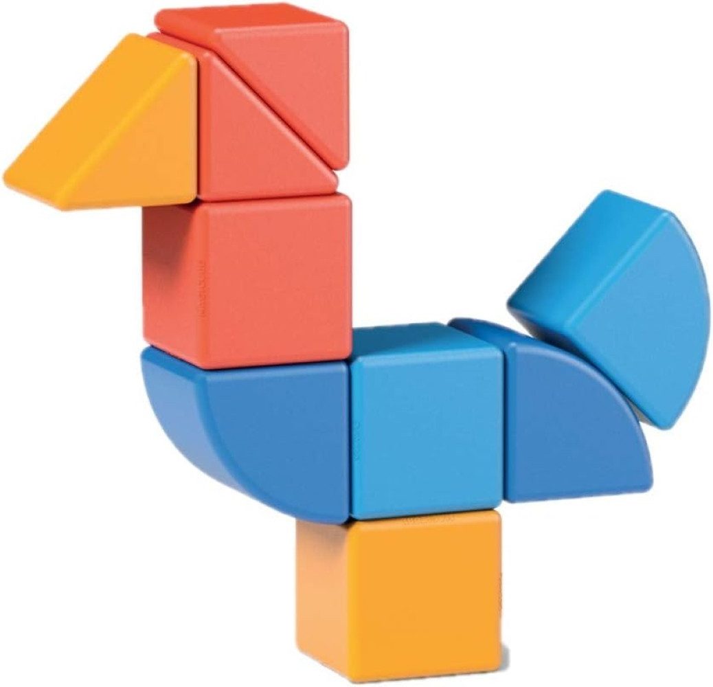 Geomag™ Lernspielzeug MAGICUBE - 9 Magnetische Bausteine. Baue ein Tier (9-St), Magnetische Bausteine