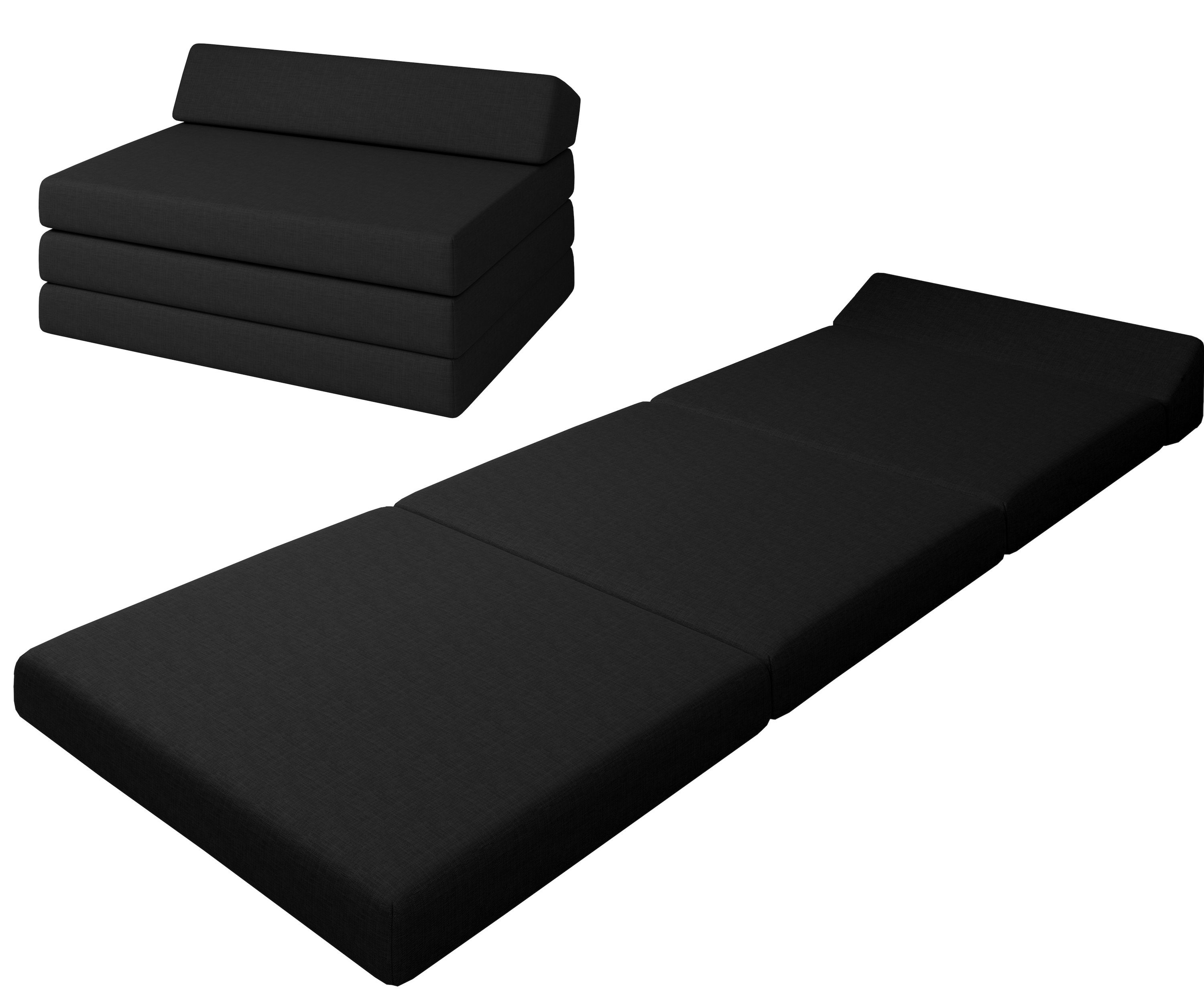 Klappmatratze Premium Klappmatratze mit Kopfteil, sunnypillow, günstig online kaufen