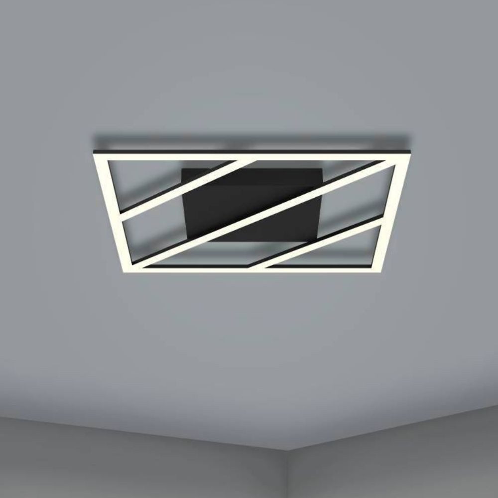 click-licht LED Deckenleuchte LED Deckenleuchte Ulisano in Schwarz und Weiß 21W 3000lm, keine Angabe, Leuchtmittel enthalten: Ja, fest verbaut, LED, warmweiss, Deckenlampe, Deckenbeleuchtung, Deckenlicht