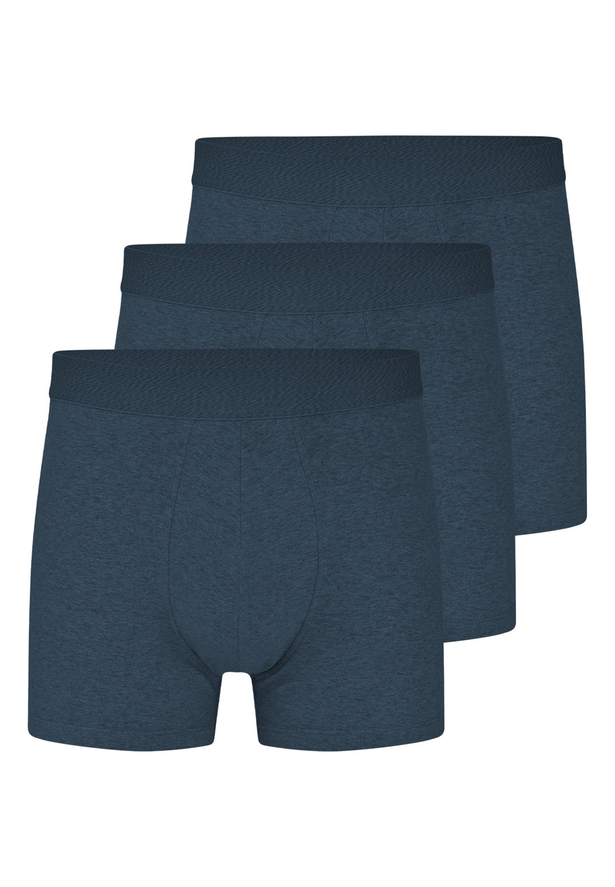 Retro - Boxer - Short Melange - Atmungsaktiv Jeans Cotton Almonu 3-St) Eingriff (Spar-Set, Ohne Retro Baumwolle / Pant 3er Organic Pack Melange -