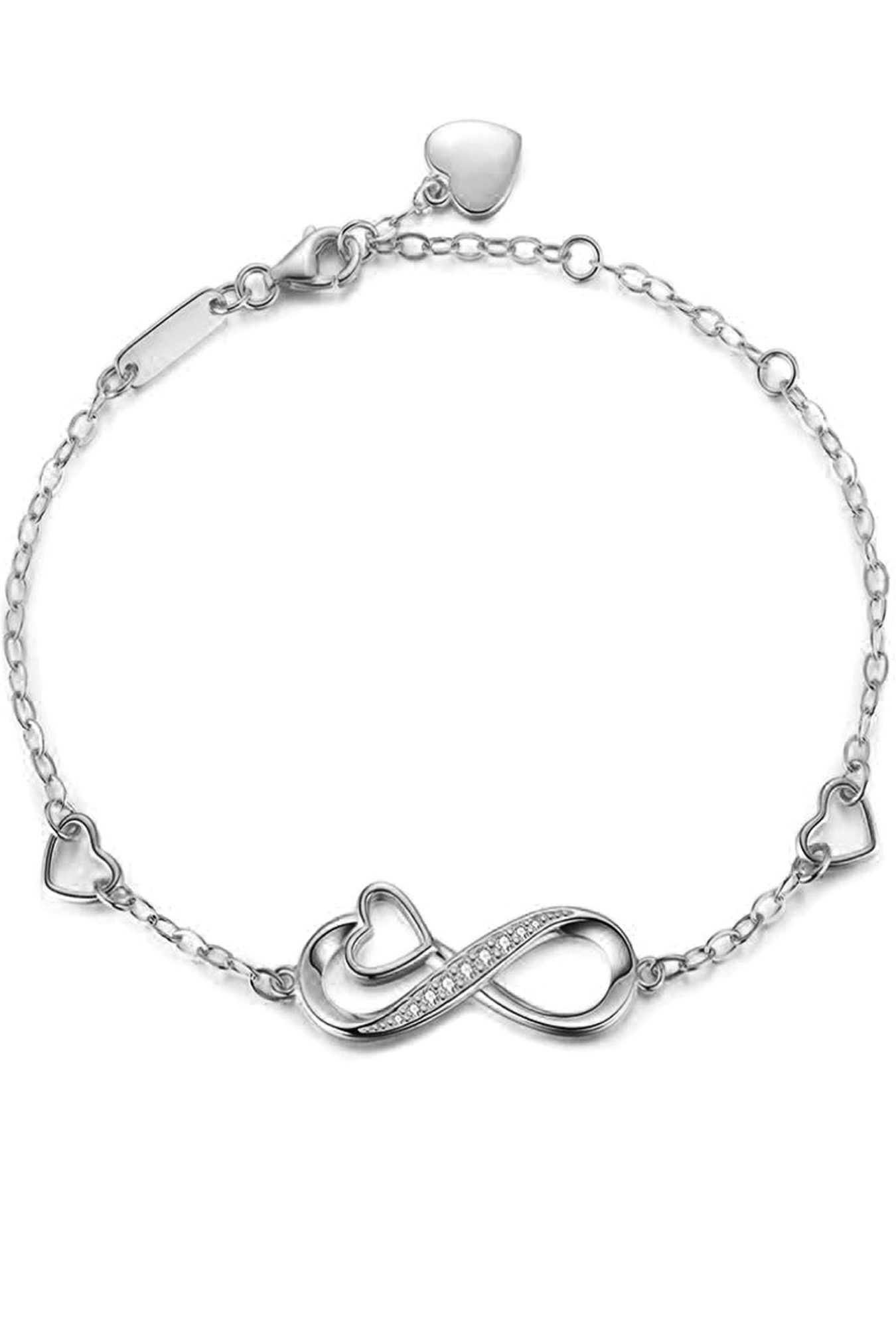 Limana Silberarmband verstellbar 925 Silber Herz Undenlichkeit-Symbol Damen günstig online kaufen