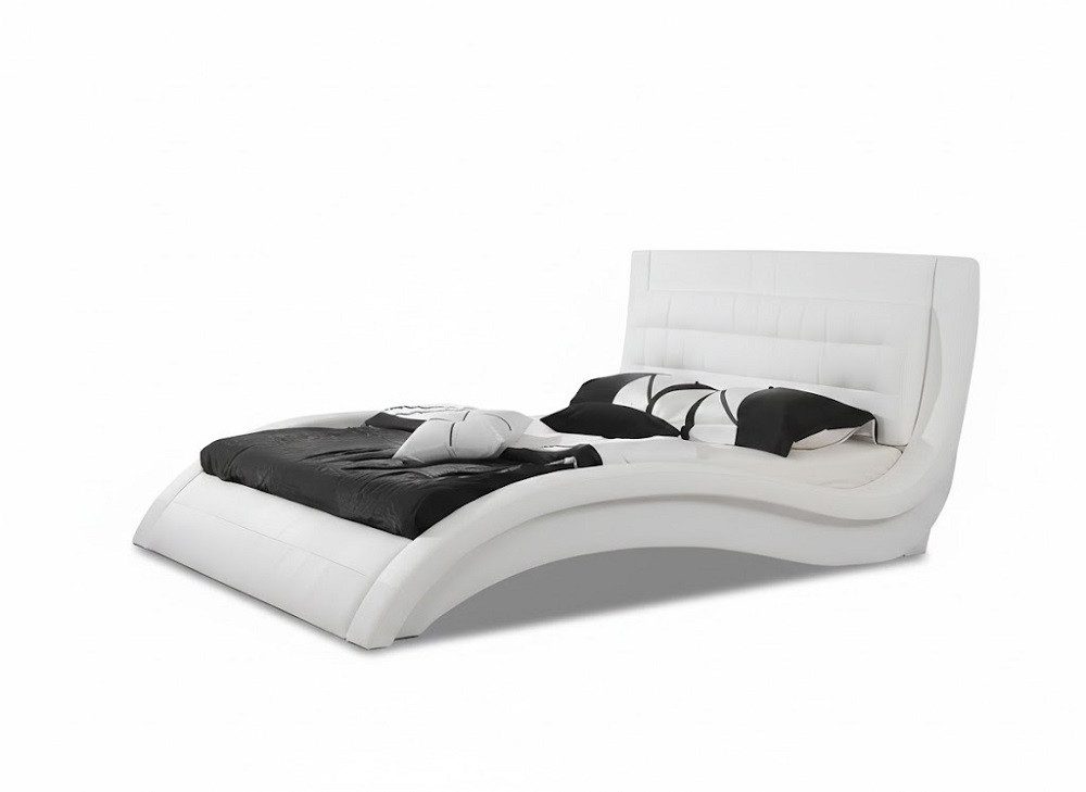JVmoebel Bett Designer Modern Doppelbett Schlafzimmer Lederbett Sofort (1-tlg), Made in Europa