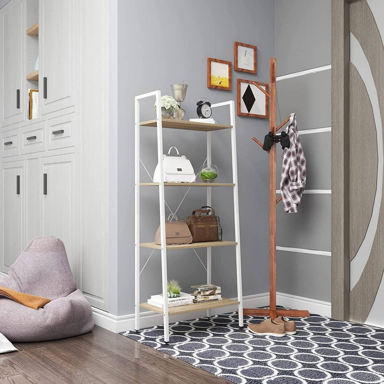 Woltu Küchenregal, 1-tlg., Standregal Blumentreppe, mit 4 Ablagen günstig online kaufen