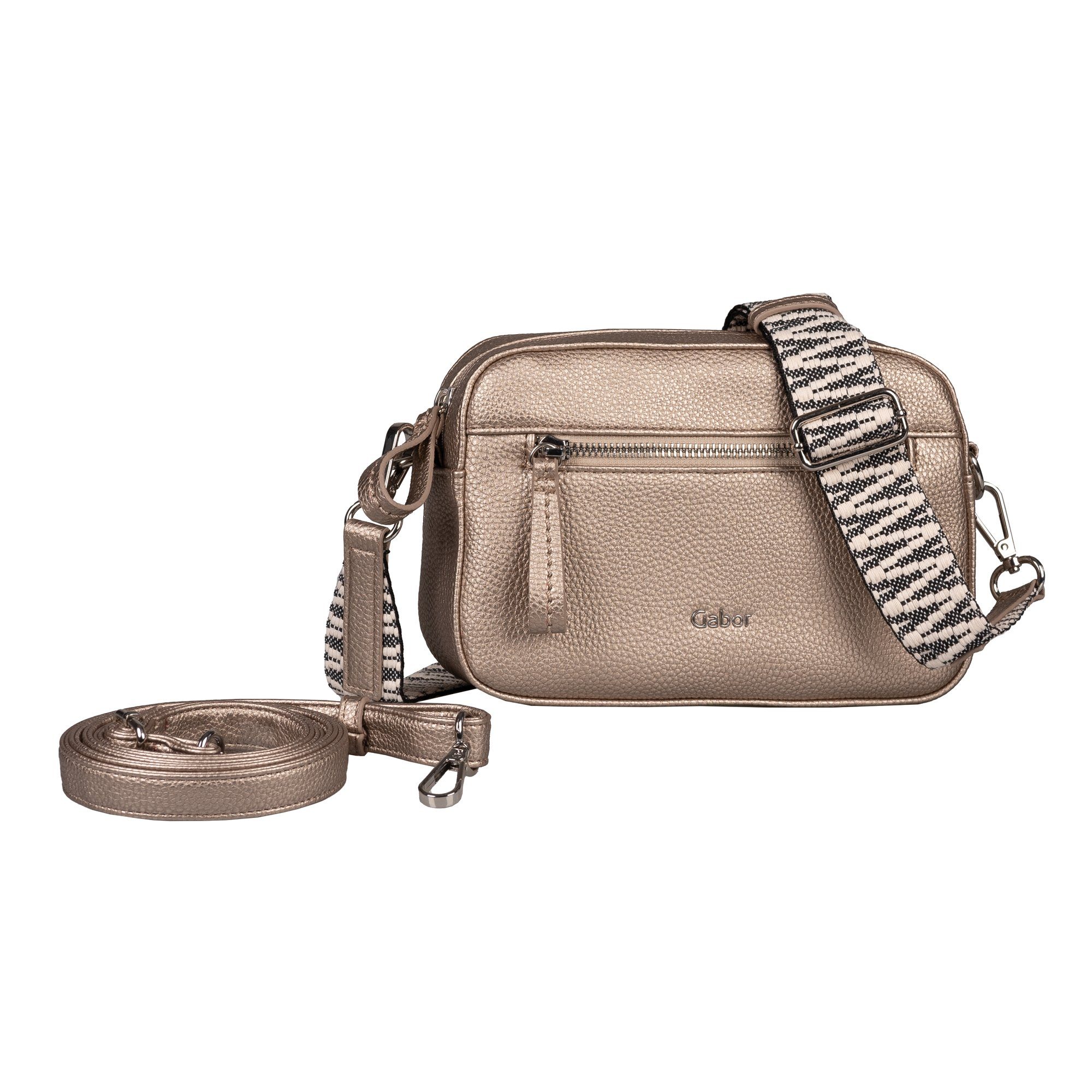 Gabor Handtasche Silena, Damen Umhängetasche, Schultertasche mit stylischem Gurtband