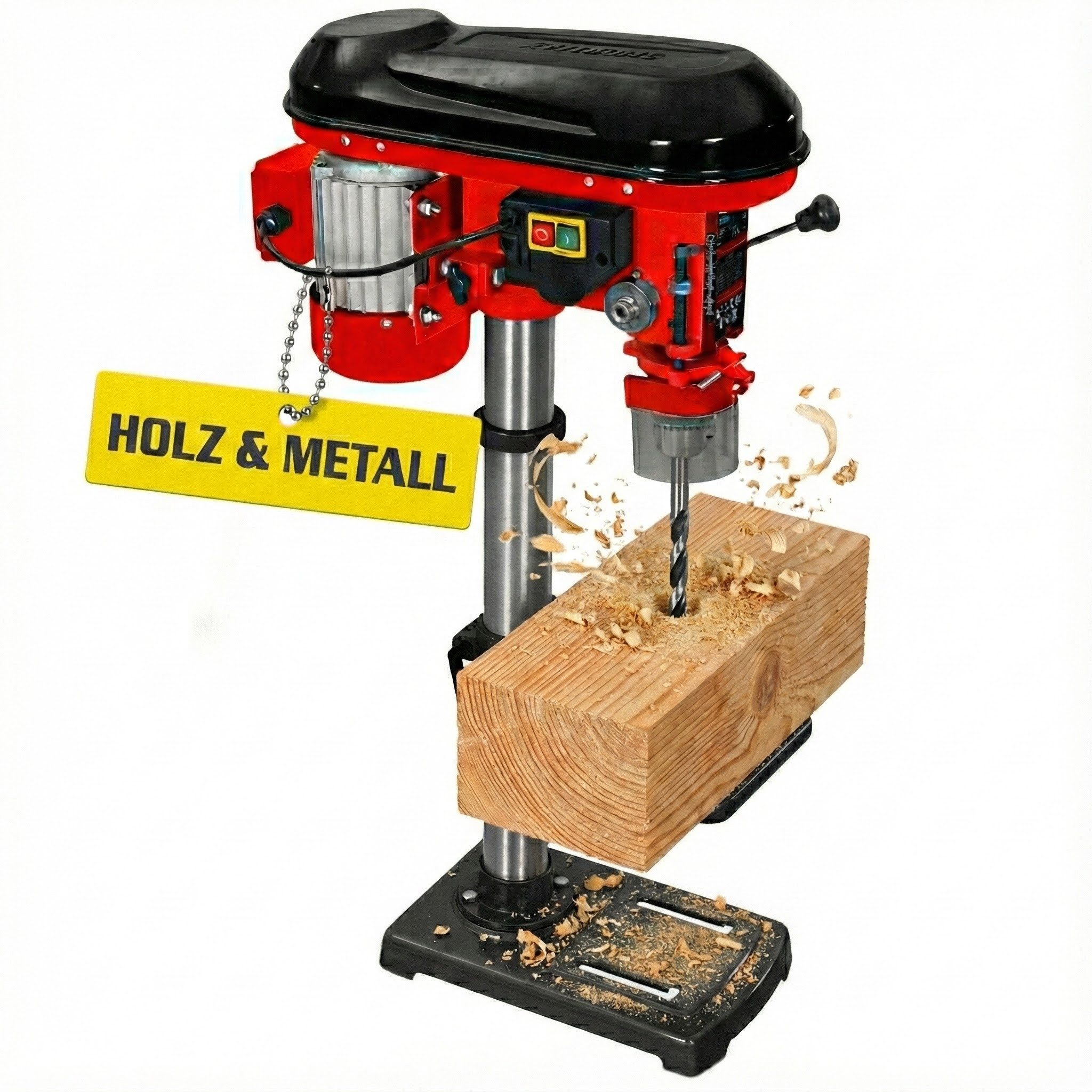 Hecht Tischbohrmaschine 1063 Profi-Modell Standbohrmaschine, 230 V, max. 2700 U/min, 60 mm Säulendurchmesser, 600 W