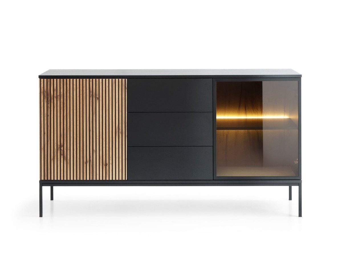 Luxusbetten24 Kommode Designer Kommode Nayra II, inklusive LED-Beleuchtung