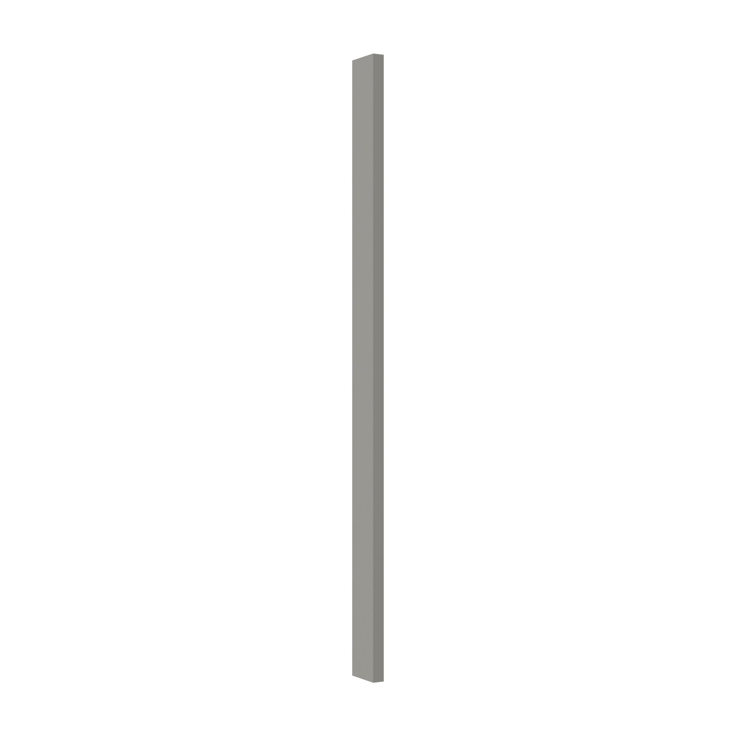 Küchen-Preisbombe Möbelblende Unterschrank Paßleiste Grau Küche BIANCA GREY Küchenzeile Küchenblock (1 St), Landhaus, Modern