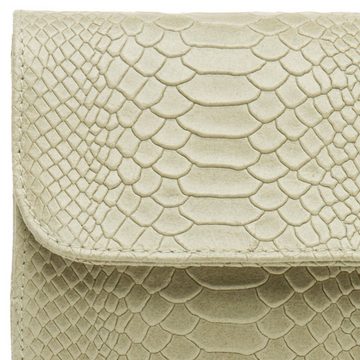 Caspar Clutch TL722 Damen echt Leder Umhängetasche mit Kroko Prägung