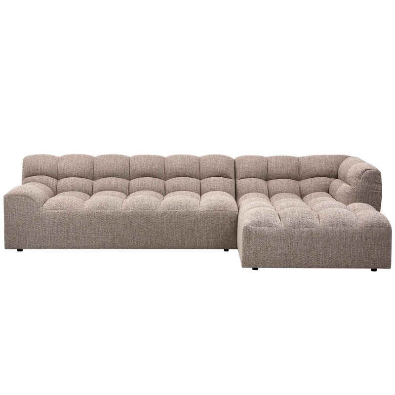 WOOOD Ecksofa Longchair-Sofa Allure Rechts - Braun Melange, Freistellbar