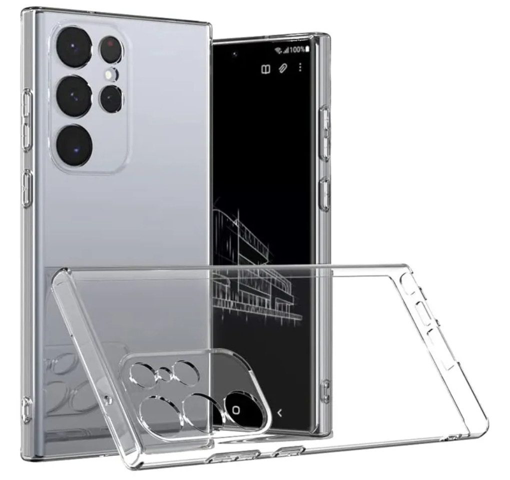 OLi Handyhülle Transparente Silikon Hülle Kompatibel mit Samsung Galaxy S25 Ultra 6,8 Zoll, TPU Case Dünn und Weiches mit Kamera Schutz