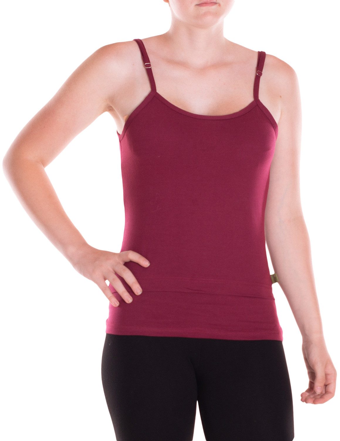 Vishes Shirttop Sommertop Damen Träger Verstellbar Unifarben Jersey Baumwolle Alternative Mode, Boho, Hippie, Ethno, Festival