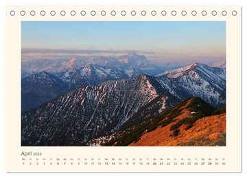 CALVENDO Wandkalender Alpen Blick (Tischkalender 2024 DIN A5 quer), CALVENDO Monatskalender