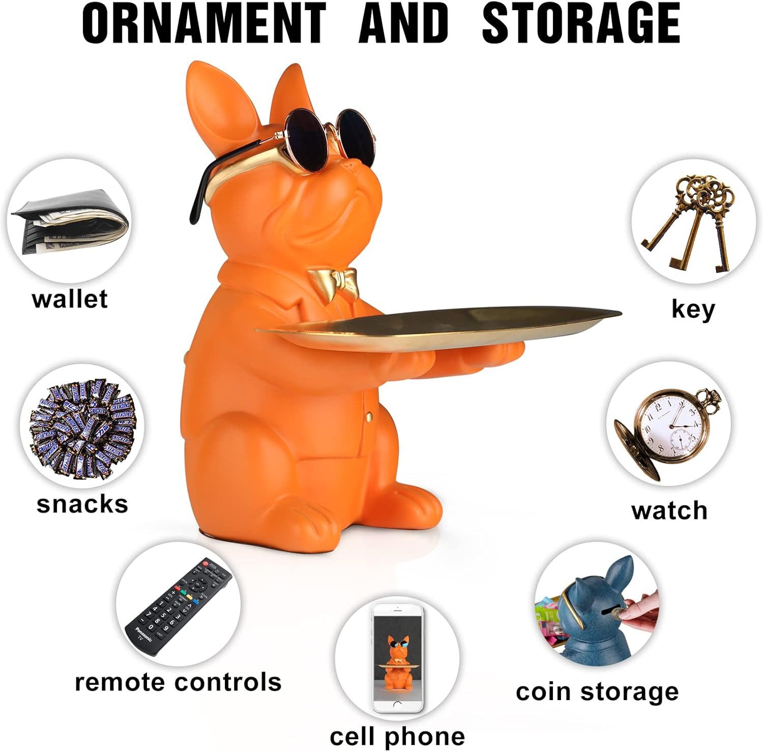 Coonoor Dekoschale Bulldogge Deko Skulpturen, Schlüsselbrett günstig online kaufen