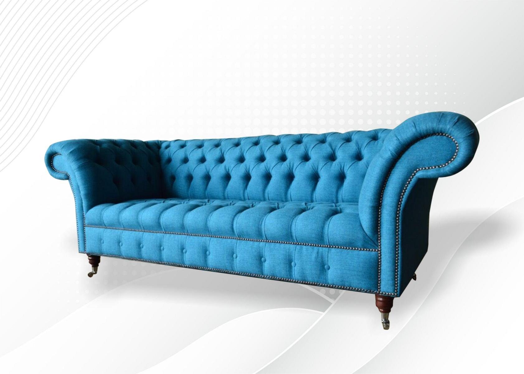 225 Design Sitzer Chesterfield JVmoebel Sofa cm Chesterfield-Sofa, 3 Couch Sofa