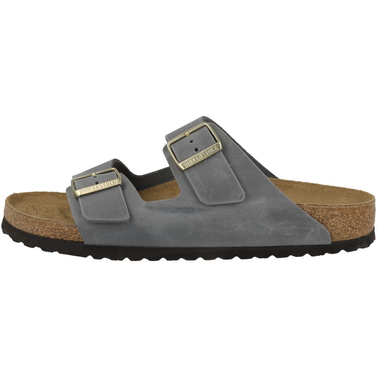 Birkenstock Arizona geöltes Nubukleder schmal Damen Pantolette Hausschuhe, Sandaletten, Mules, Pantoffeln, Slipper