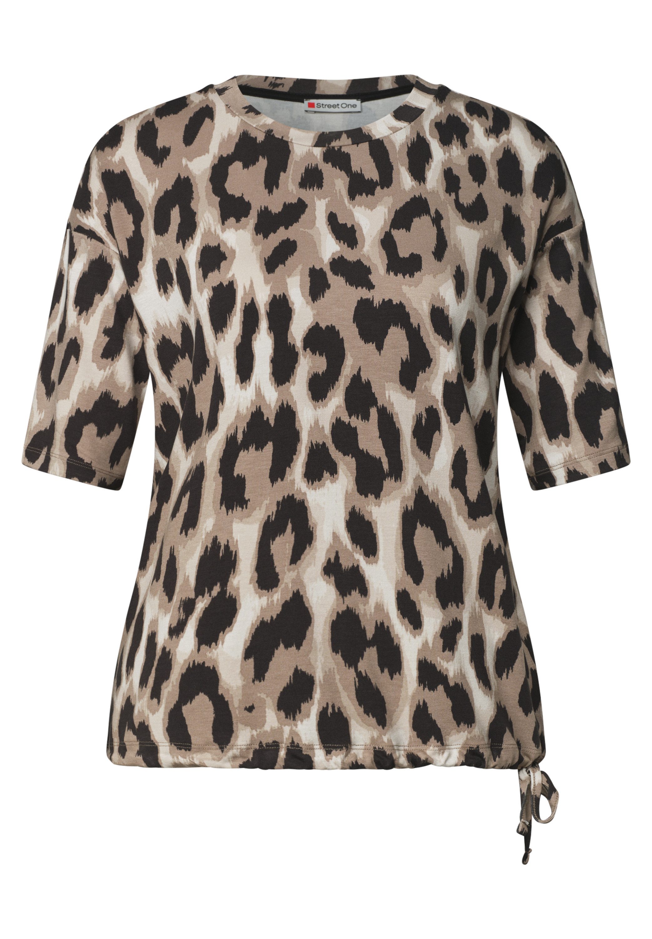 STREET ONE Rundhalsshirt aus strecthigem Viskosematerial – Bild 4 von 5