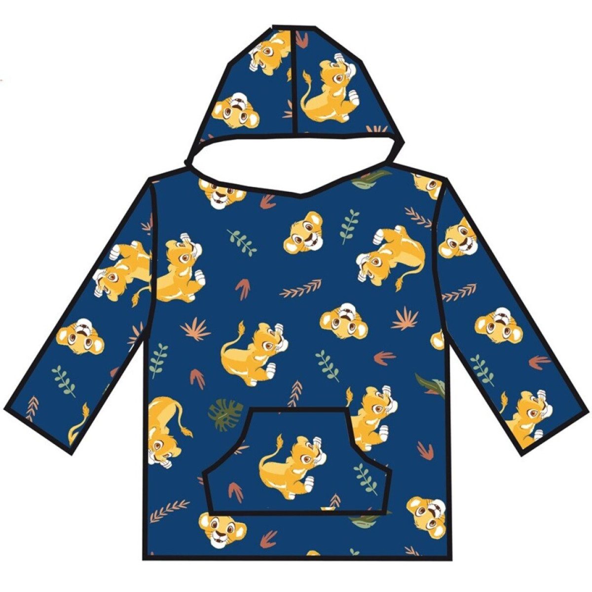 Aymax sprl Poncho Disney Lion King Sweat Poncho – Kuscheliger Poncho 7–14 Jahre