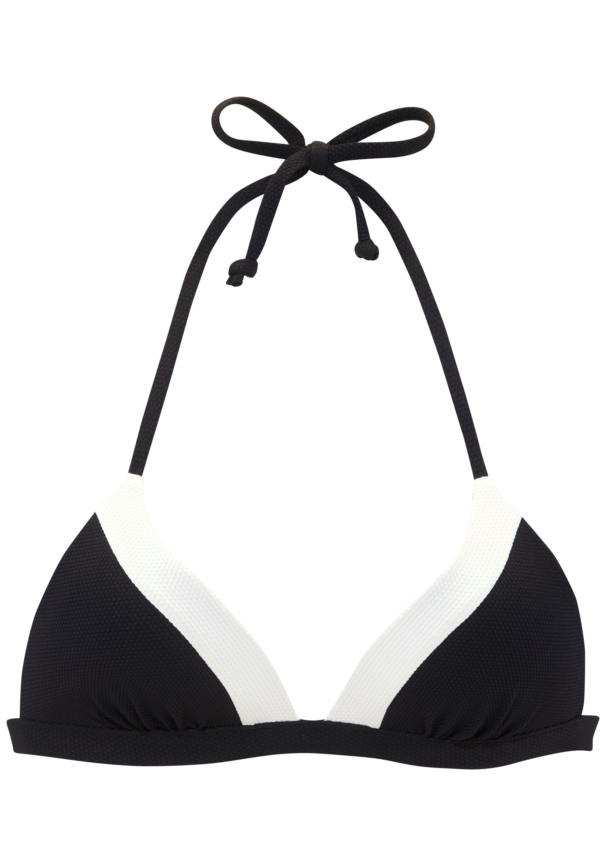 LASCANA Triangel-Bikini-Top Chic, aus eleganter Strukturware