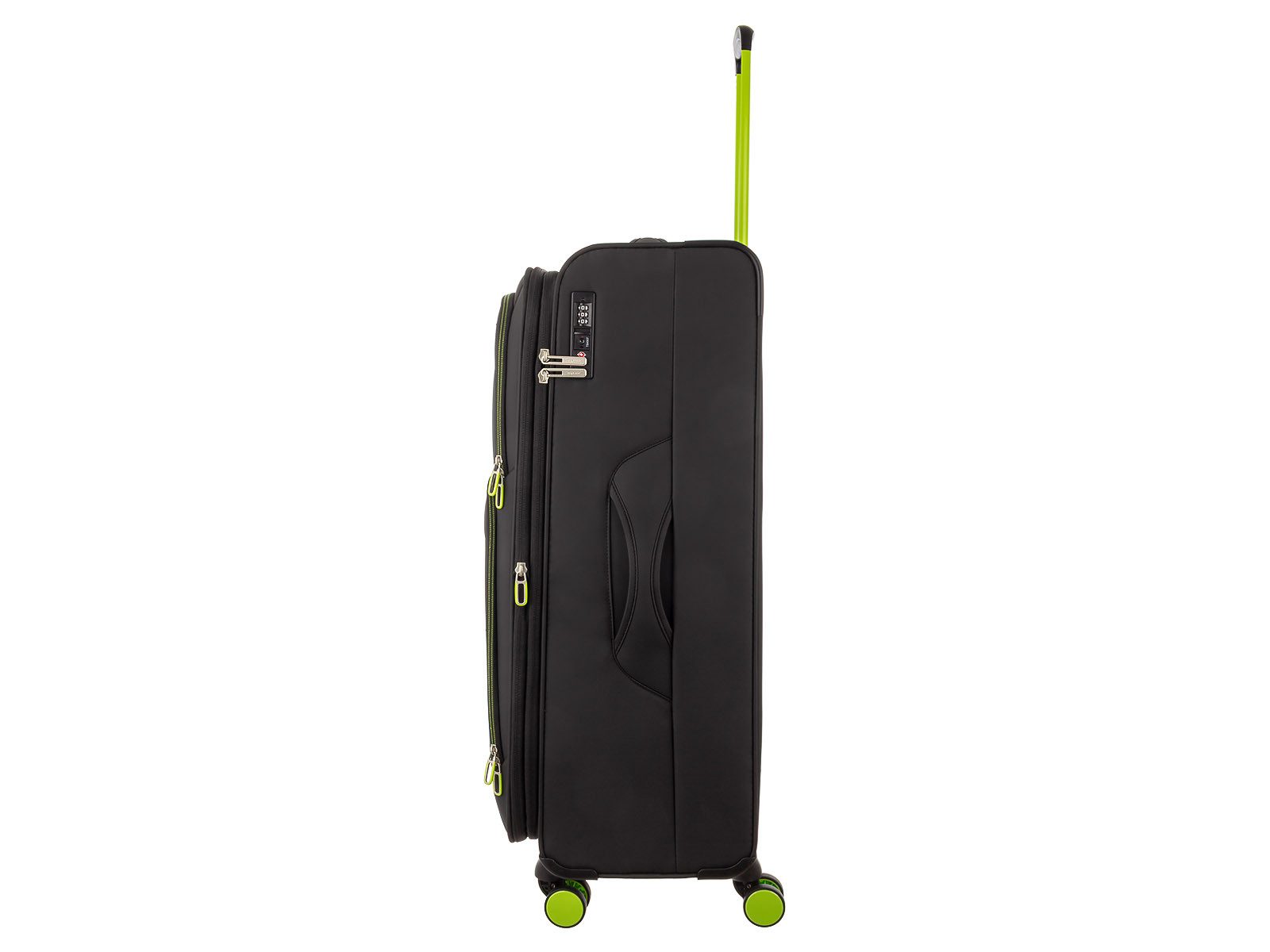 Franky Weichgepäck-Trolley Koffer Gr. L Reisegepäck T27-B Spinner 75er mit Dehnfalte, 4 Doppellenkrollen Rollen, Dehnfalte TSA Schloss