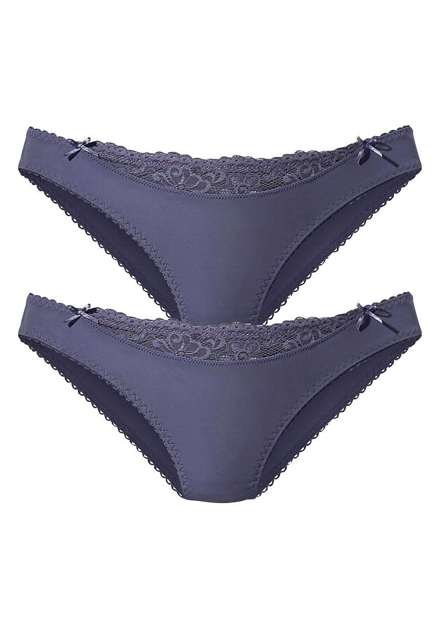 Nuance by Lascana Slip mit Spitzeneinsatz vorne (Packung, 2 Stück) als Dessous-Set kombinierbar, Dessous – Bild 2 von 5