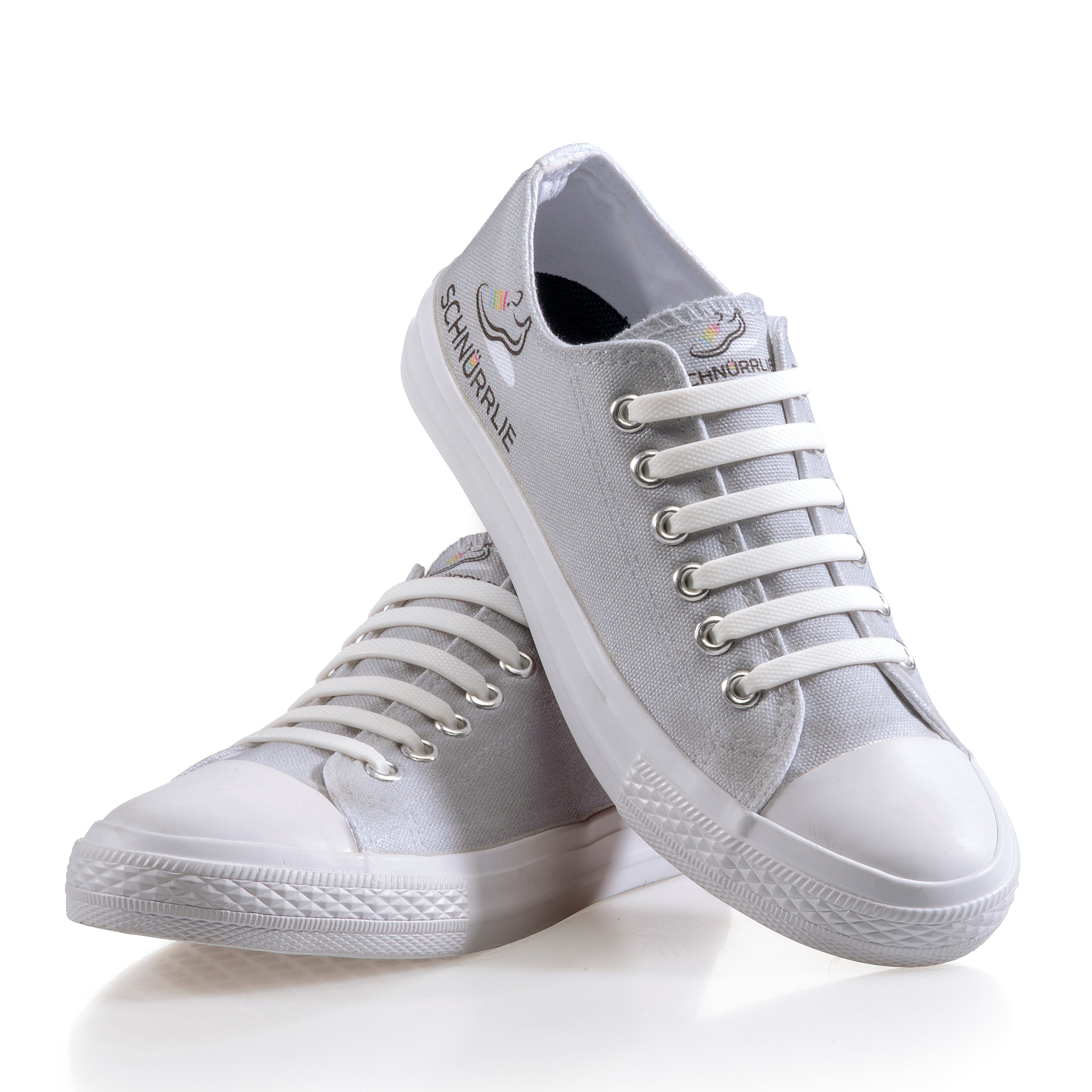 SCHNÜRRLIE Schnürsenkel Silikon Schnürbänder - elastische flache Laces, für Sneaker, Turnschuhe, Sportschuhe uvm