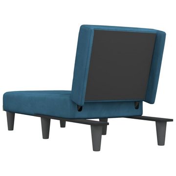 vidaXL Sitzbank Chaiselongue Blau Samt