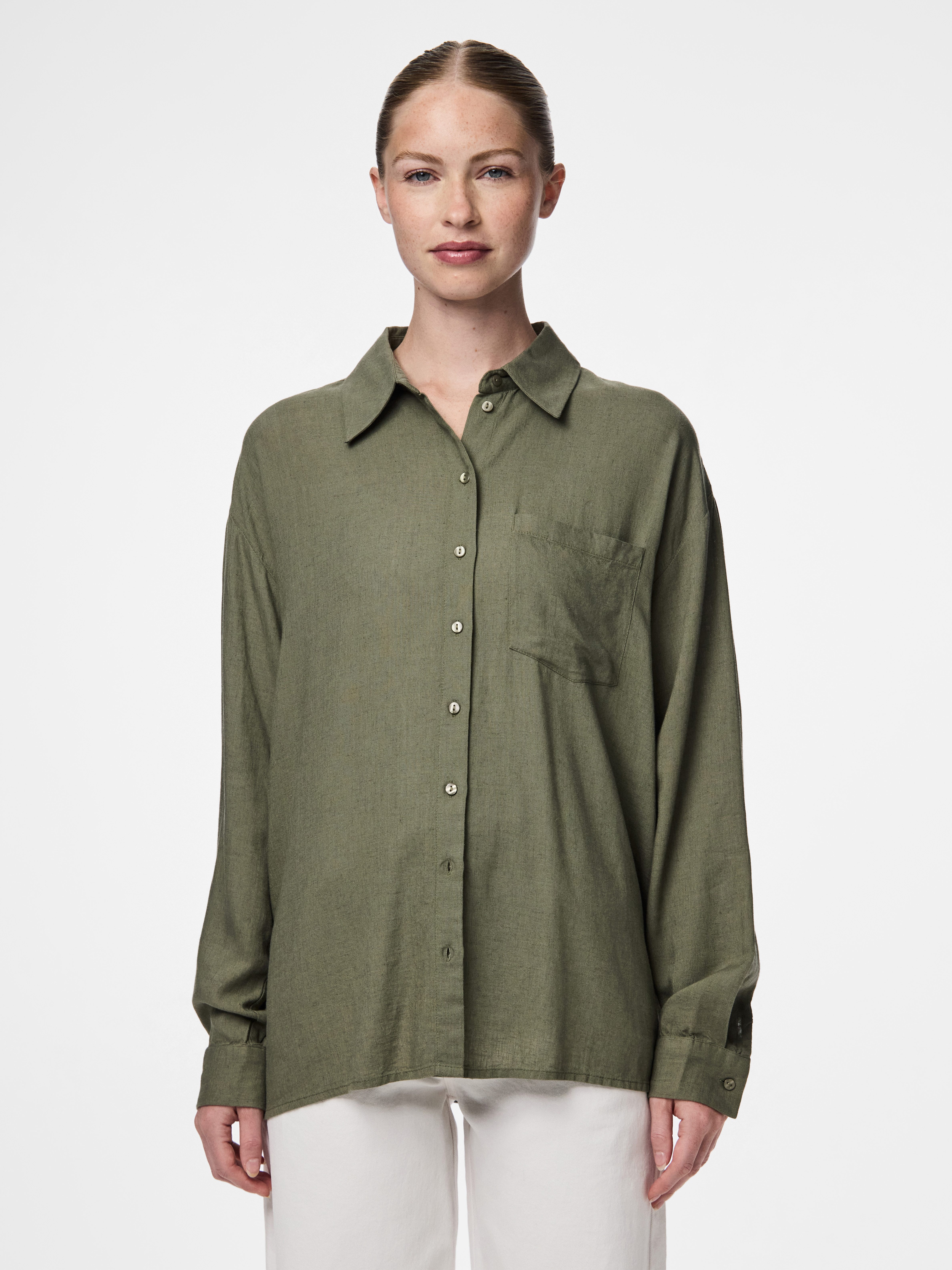 pieces Hemdbluse PCPIA LS LOOSE SHIRT günstig online kaufen