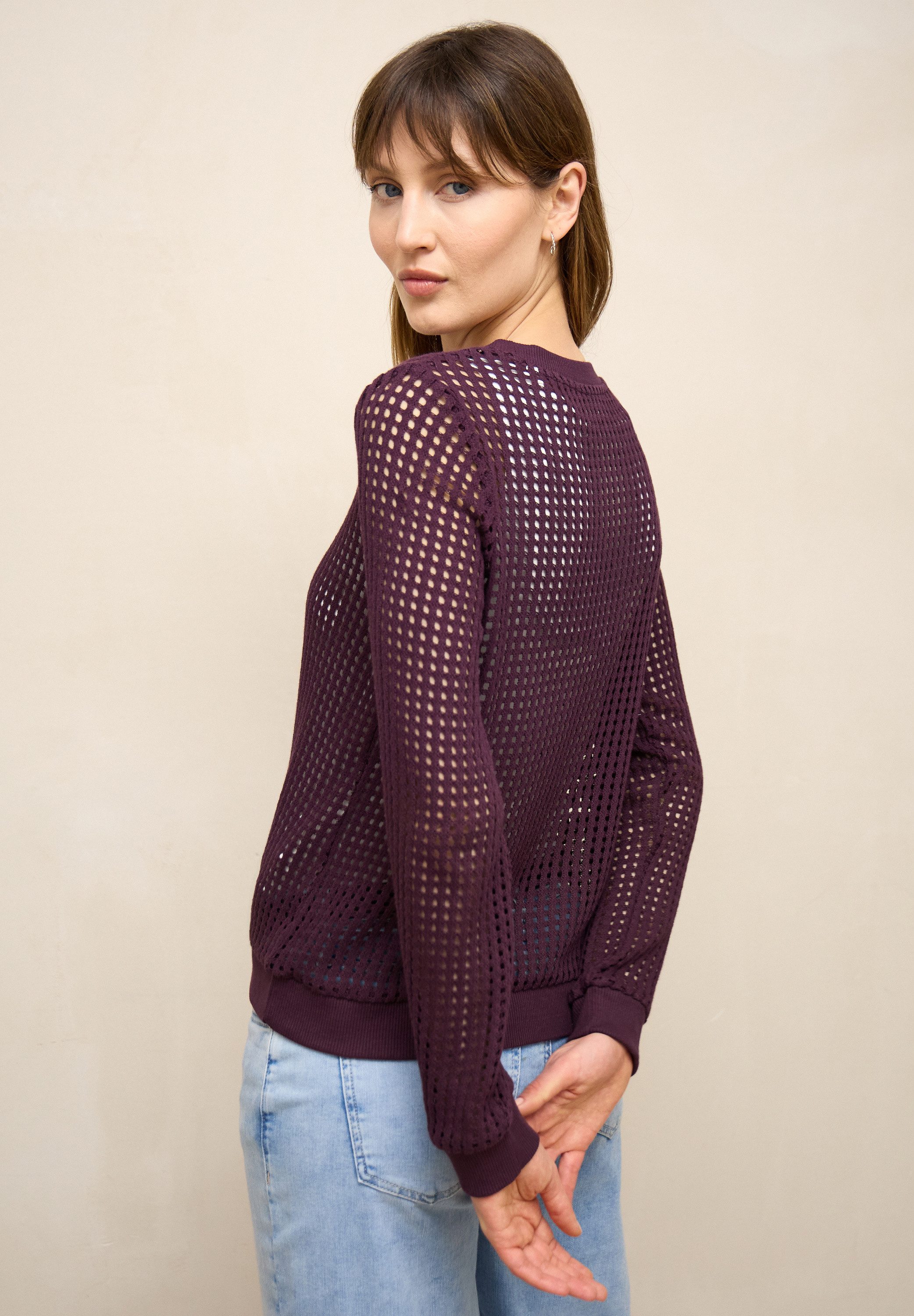 STREET ONE STUDIO Langarmshirt im soften Baumwoll-Mix günstig online kaufen