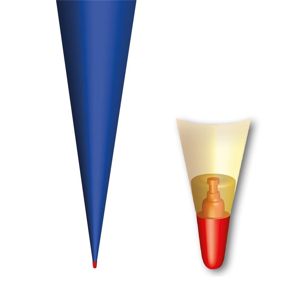 Roth Schultüte Basteltüte 70 cm, rund ultramarinblau Einschulung Zuckertüte Spitze Filz-Verschluss – Bild 5 von 5