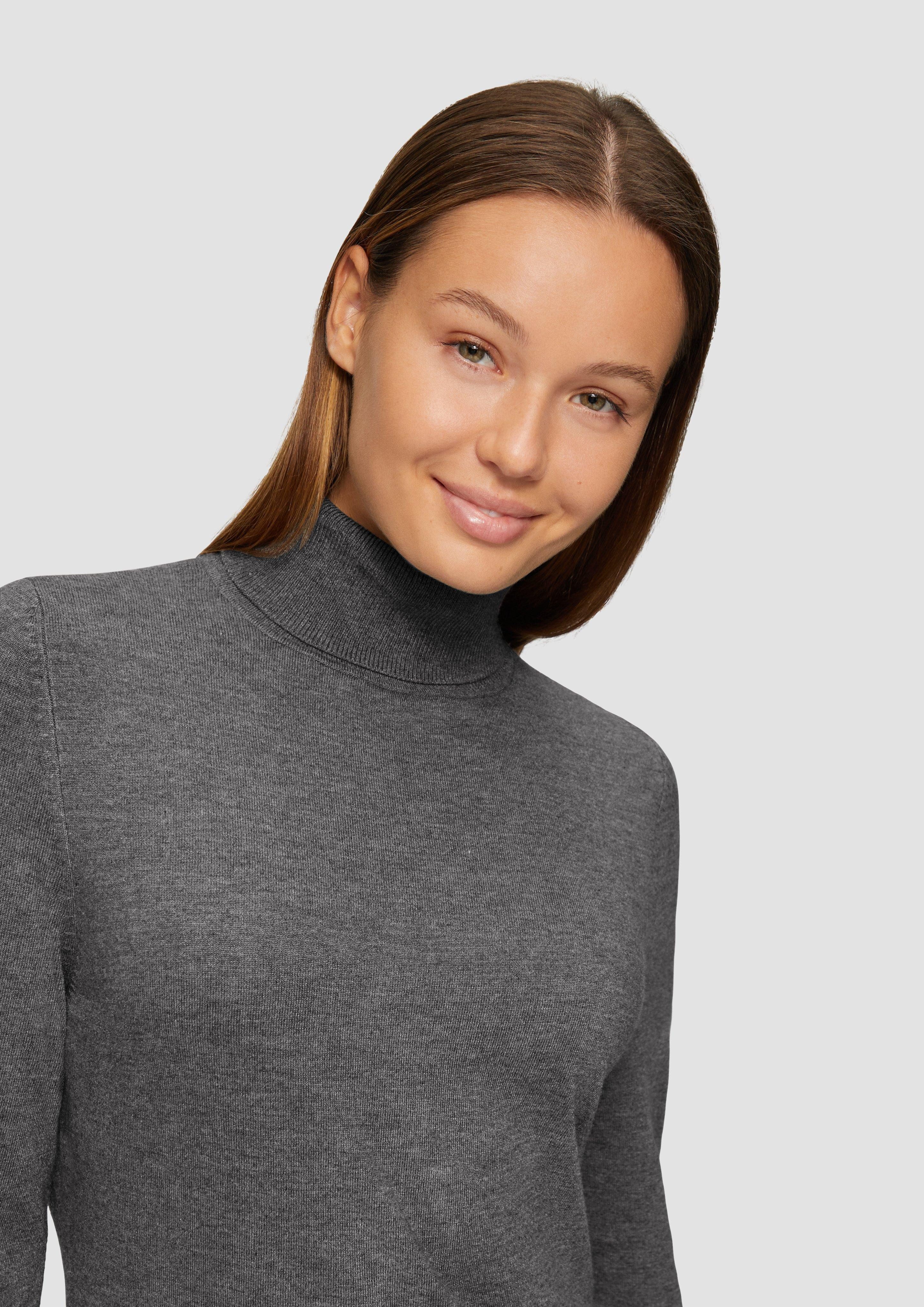 s.Oliver Minikleid Strickkleid im Viskosemix Seitenschlitz günstig online kaufen