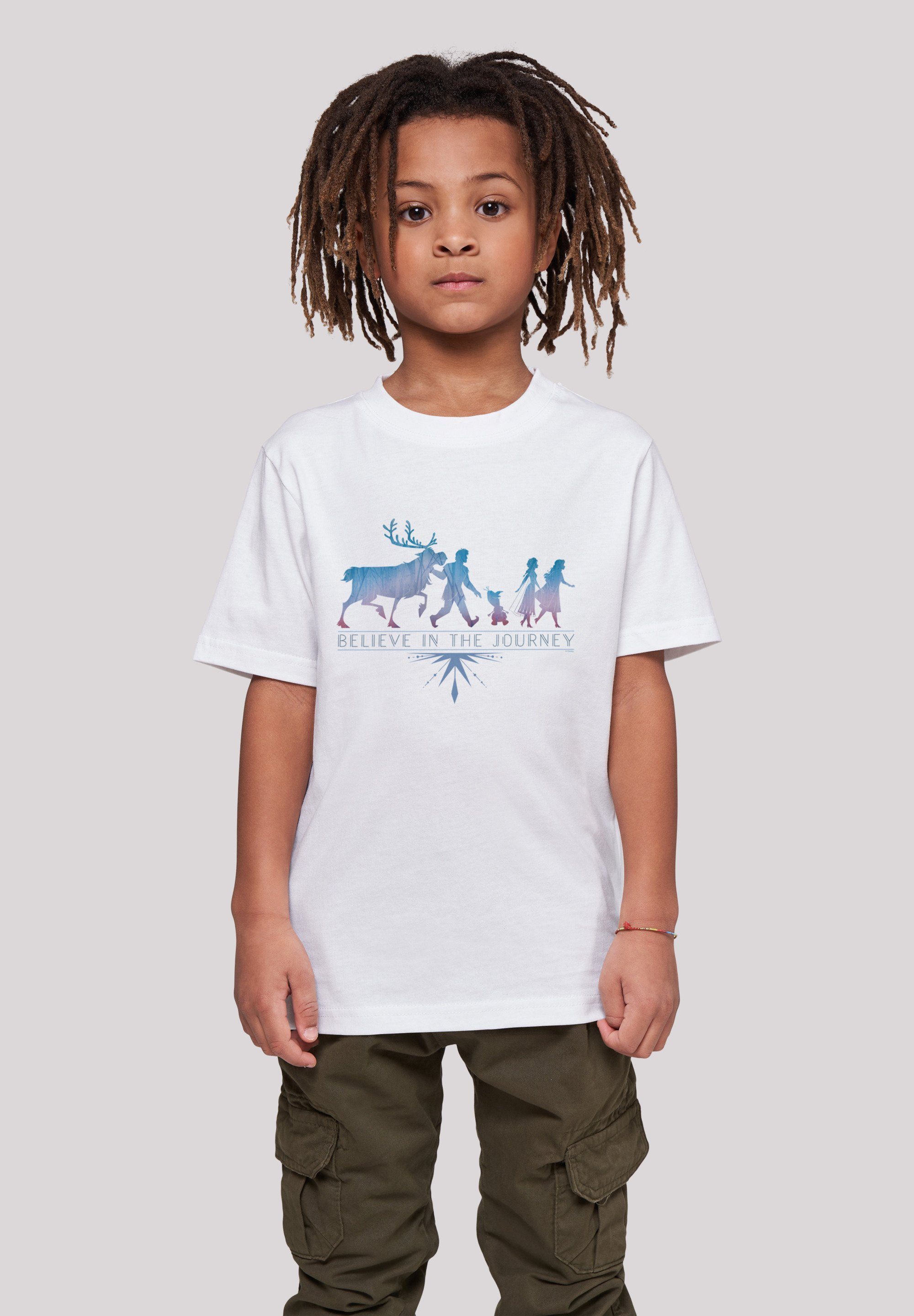 F4NT4STIC T-Shirt Disney Frozen 2 Believe In The Journey Unisex Kinder,Premium Merch,Jungen,Mädchen,Bedruckt weiß