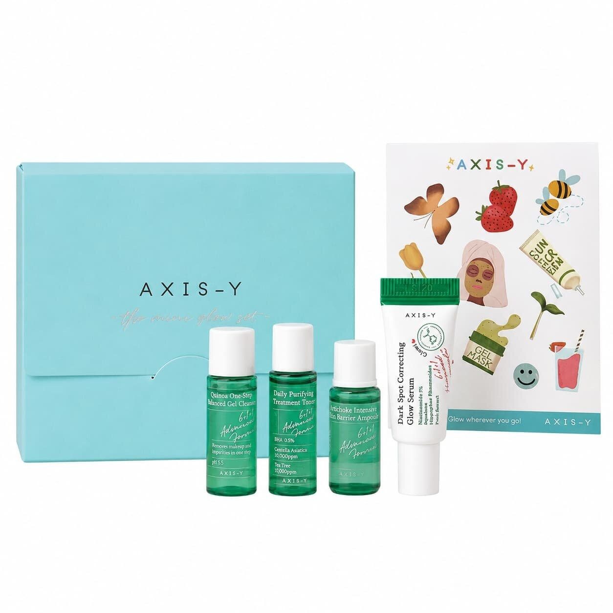 AXIS-Y Gesichtspflege-Set Mini Glow Set Quinoa One Step Balanced Gel Cleanser