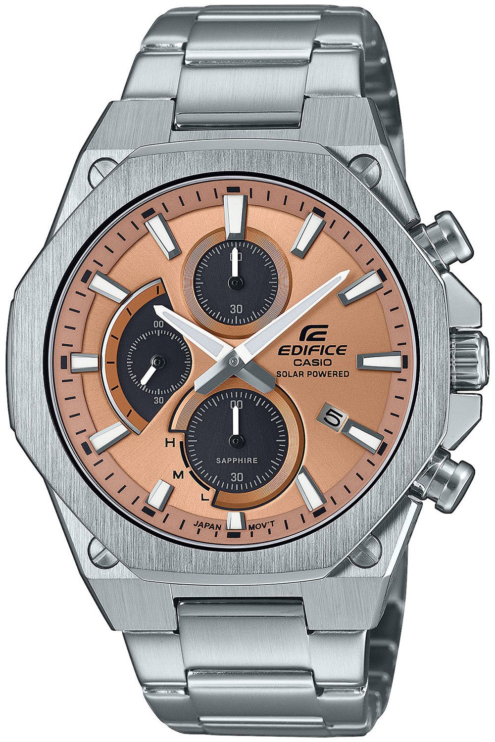 CASIO EDIFICE Chronograph Edifice Solar Chrono Stahl/Haselnussbraun