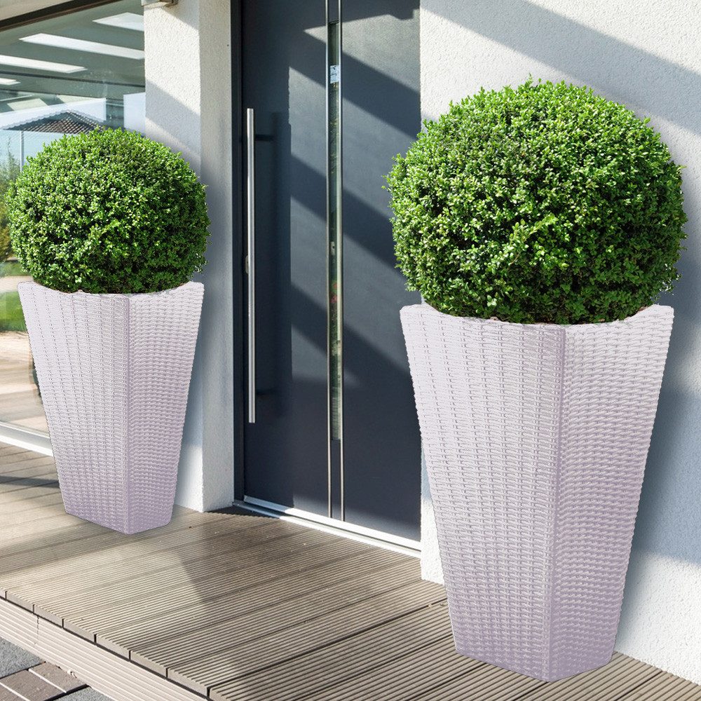 Thumbnail - Deuba Blumentopf, 59 Liter 70x40x40cm Wetterfest Bruchfest Kunststoff Indoor Outdoor
