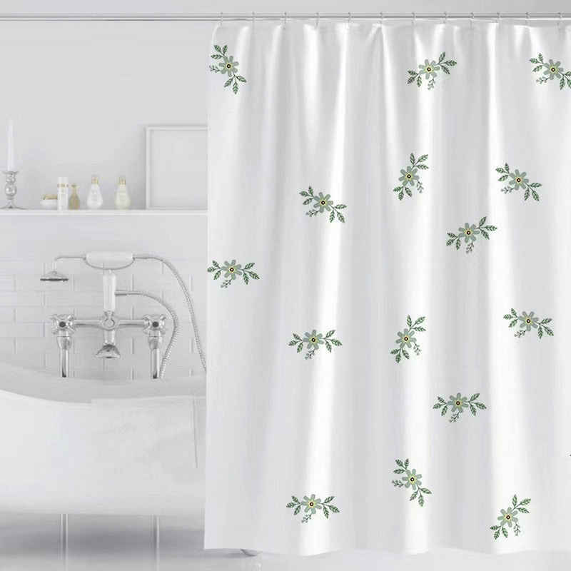 AUKUU Duschvorhang Bedruckter Bedruckter Badezimmer Duschvorhang mit bunten, Blättern und Pflanzen wasserdicht und schimmelresistent