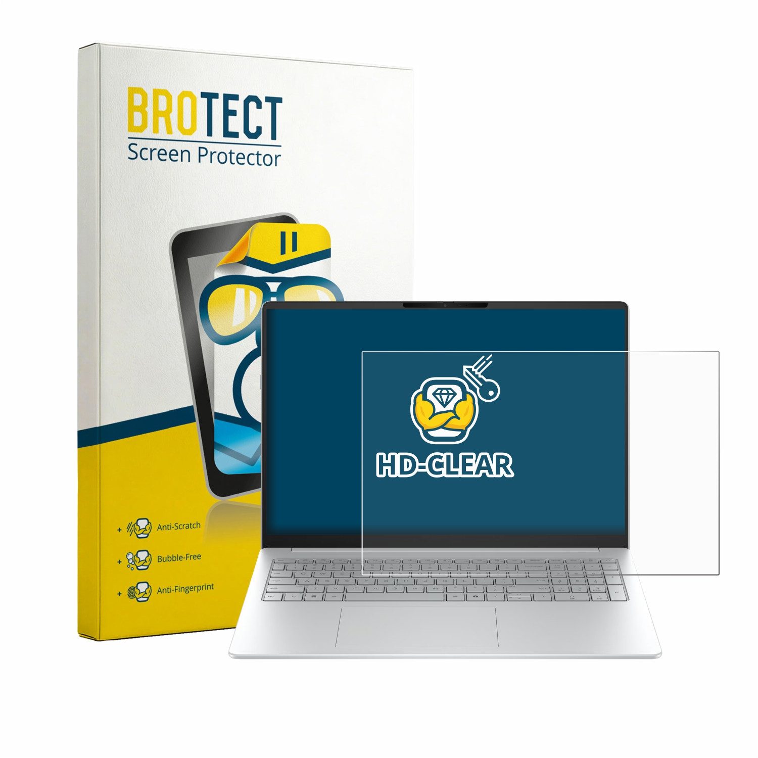 BROTECT Displayschutzfolie Schutzfolie für HP OmniBook 3 16 16-bw0750ng, Displayschutz Schutz Folie Klar Transparent