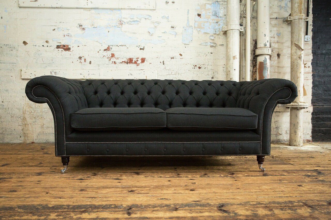 JVmoebel Chesterfield-Sofa, Chesterfield 3 Sitzer 225 cm Design Sofa Sofa Couch