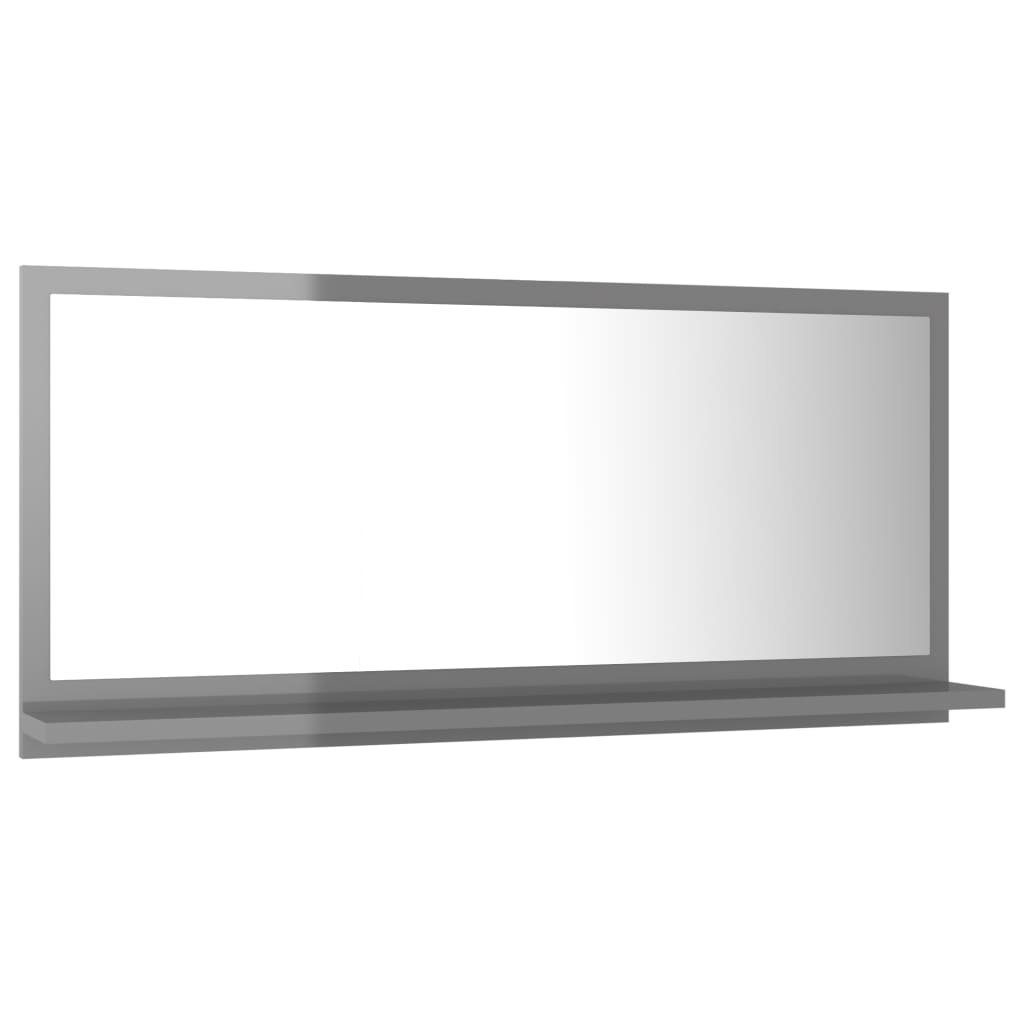 Badspiegel Hochglanz-Grau cm), möbelando in 10,5x80x37 3005555 (LxBxH: