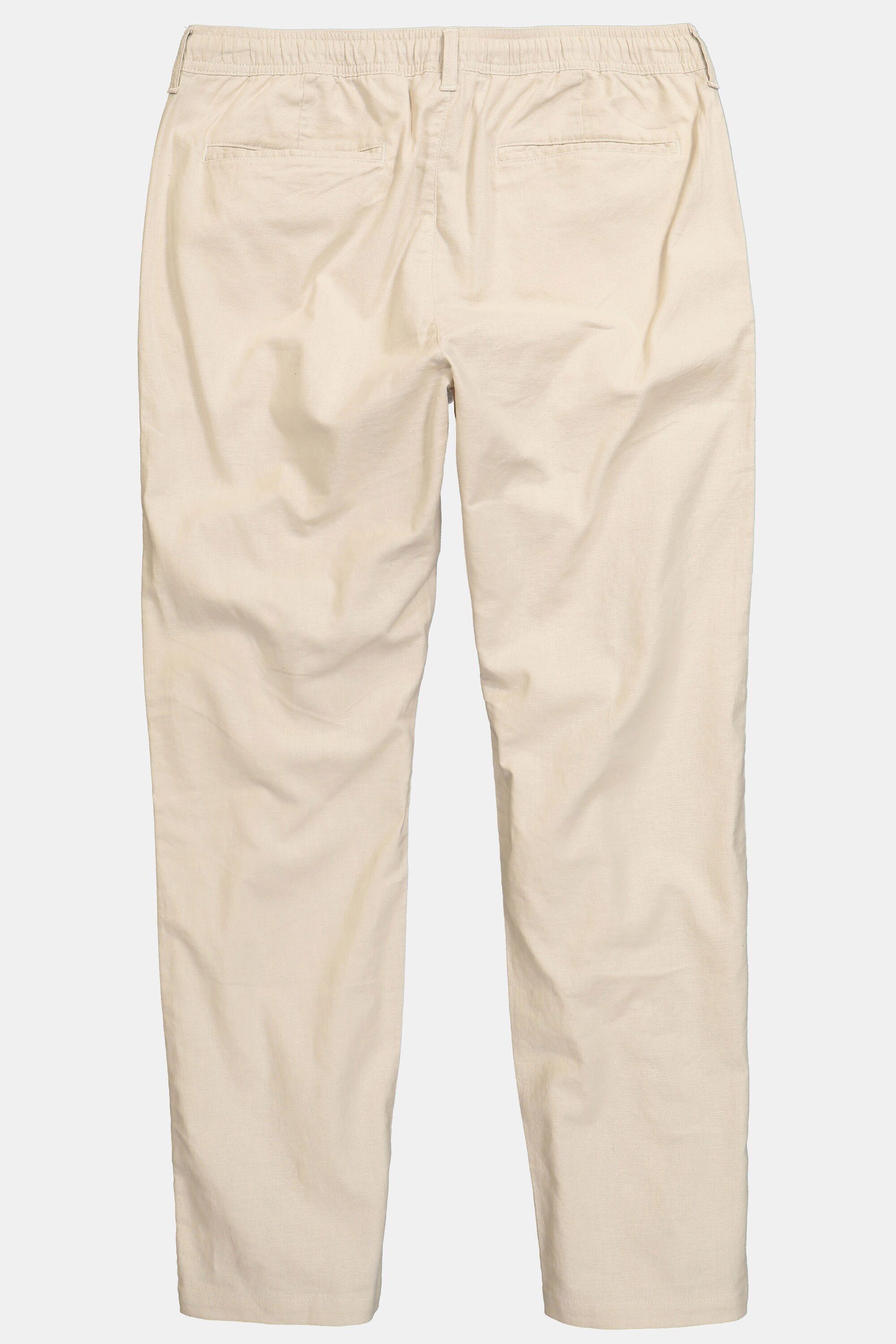Men Plus Schlupfhose Men+ Leinenmix-Hose Relaxed Fit Elastikbund günstig online kaufen
