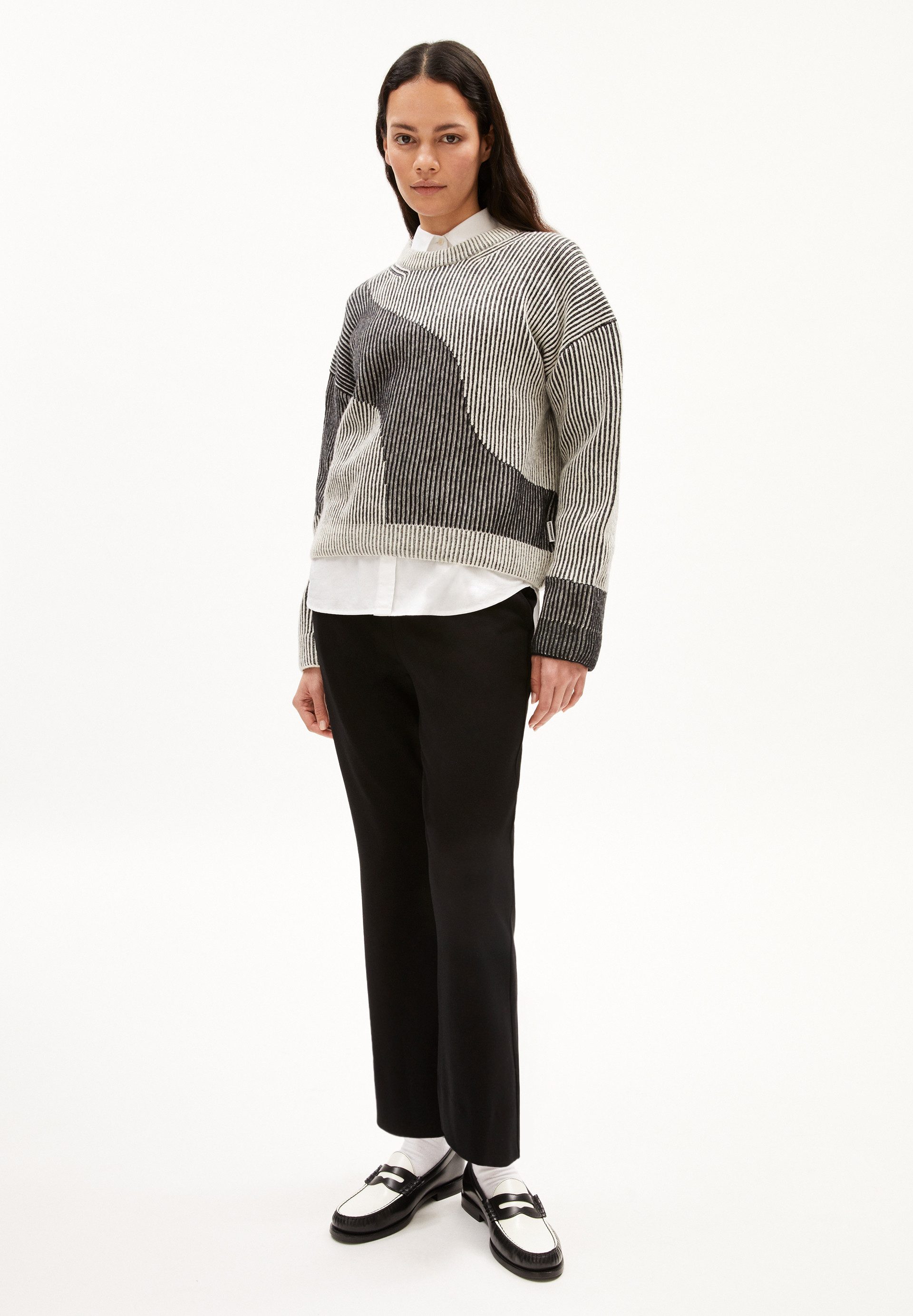 Armedangels Strickpullover MAYRAA VANISE Pullover aus Bio-Woll Mix Loose Fit